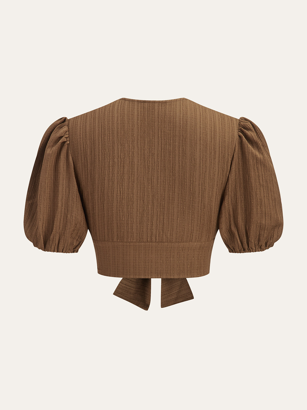 Puff-Sleeve Crop Top and Smocked-Waist Midi Skirt Set