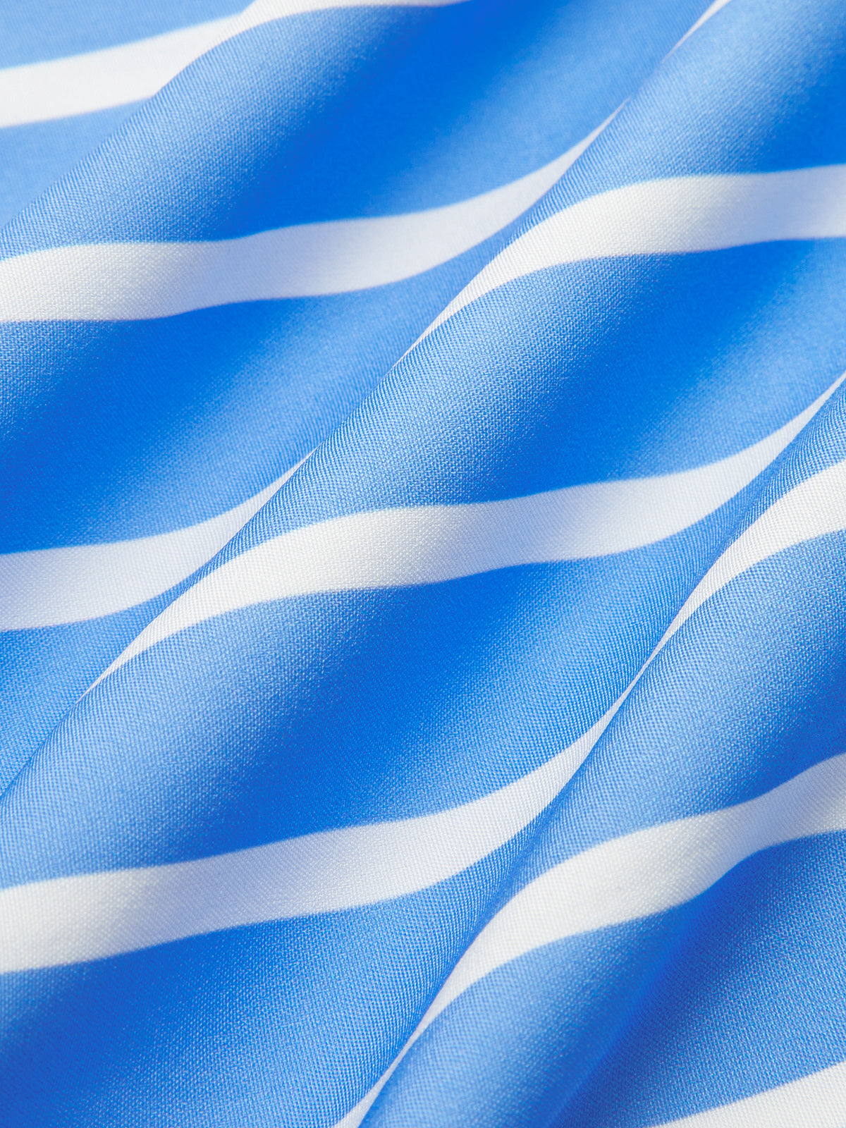 Belted Striped Dress with Puff Sleeves