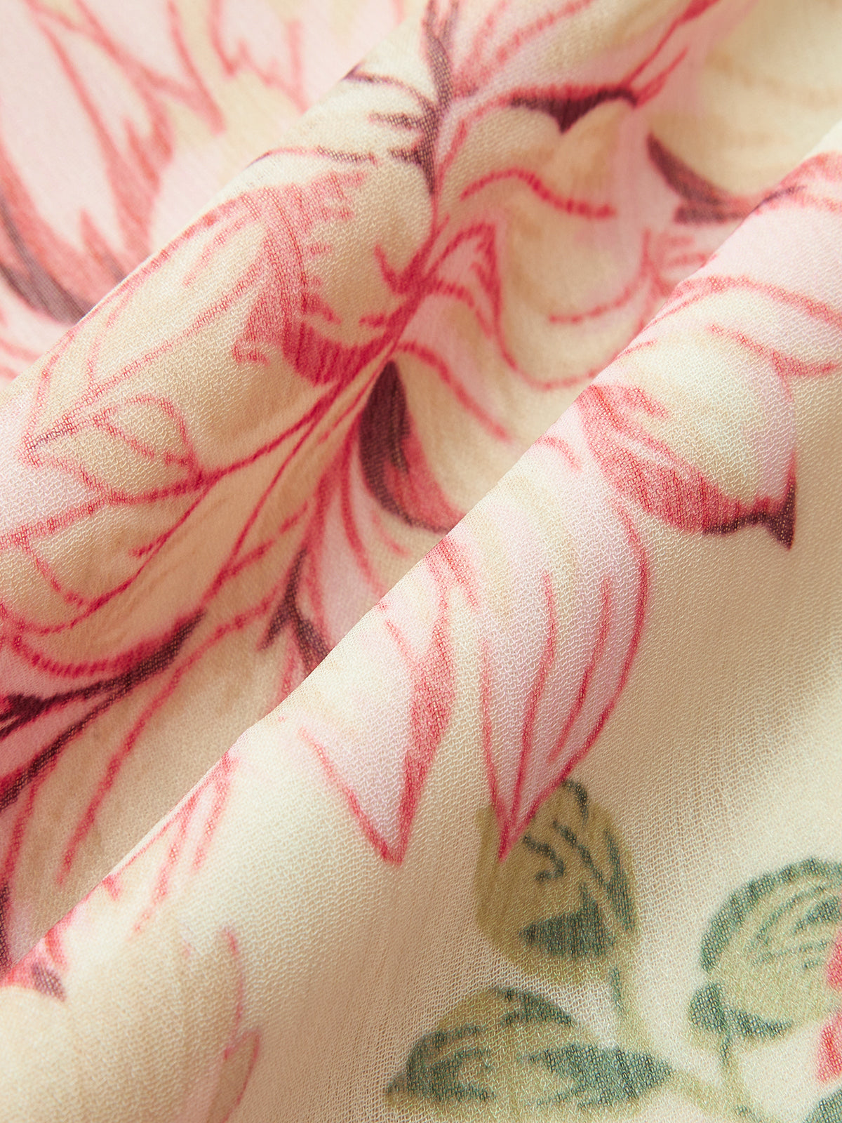 Floral Print Bow Neck Belted Maxi Dress