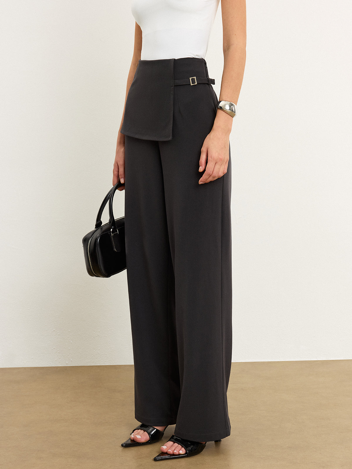 Asymmetric Waist Pants