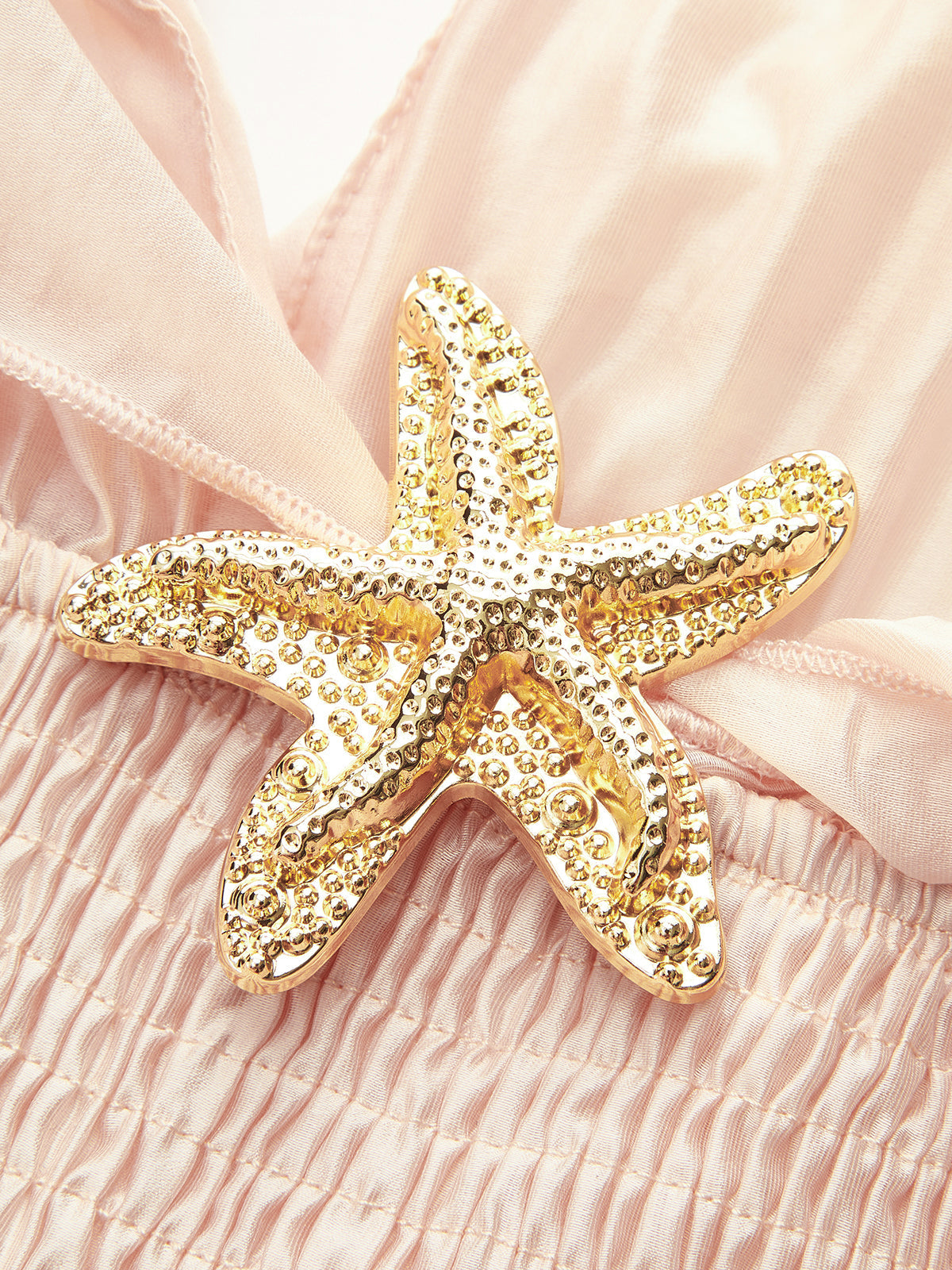 Ruffled Metal Decor Waist-Cinching Top