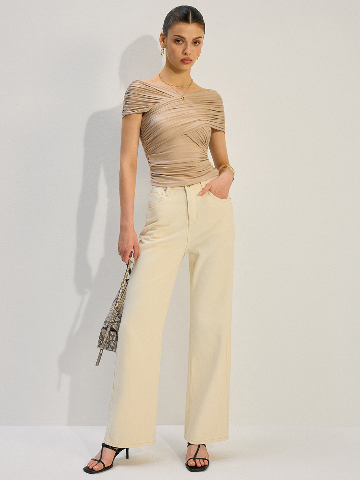 Ruched Crisscross  Top