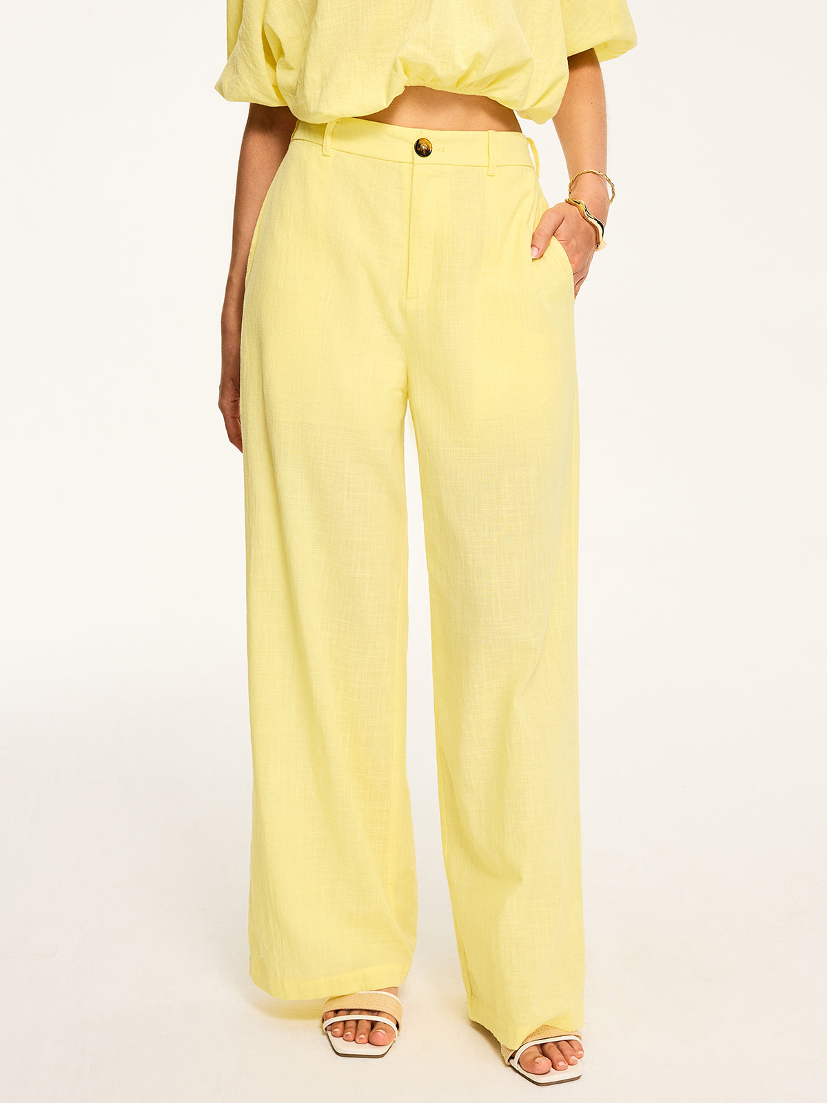 High-Waisted Wide-Leg Pants