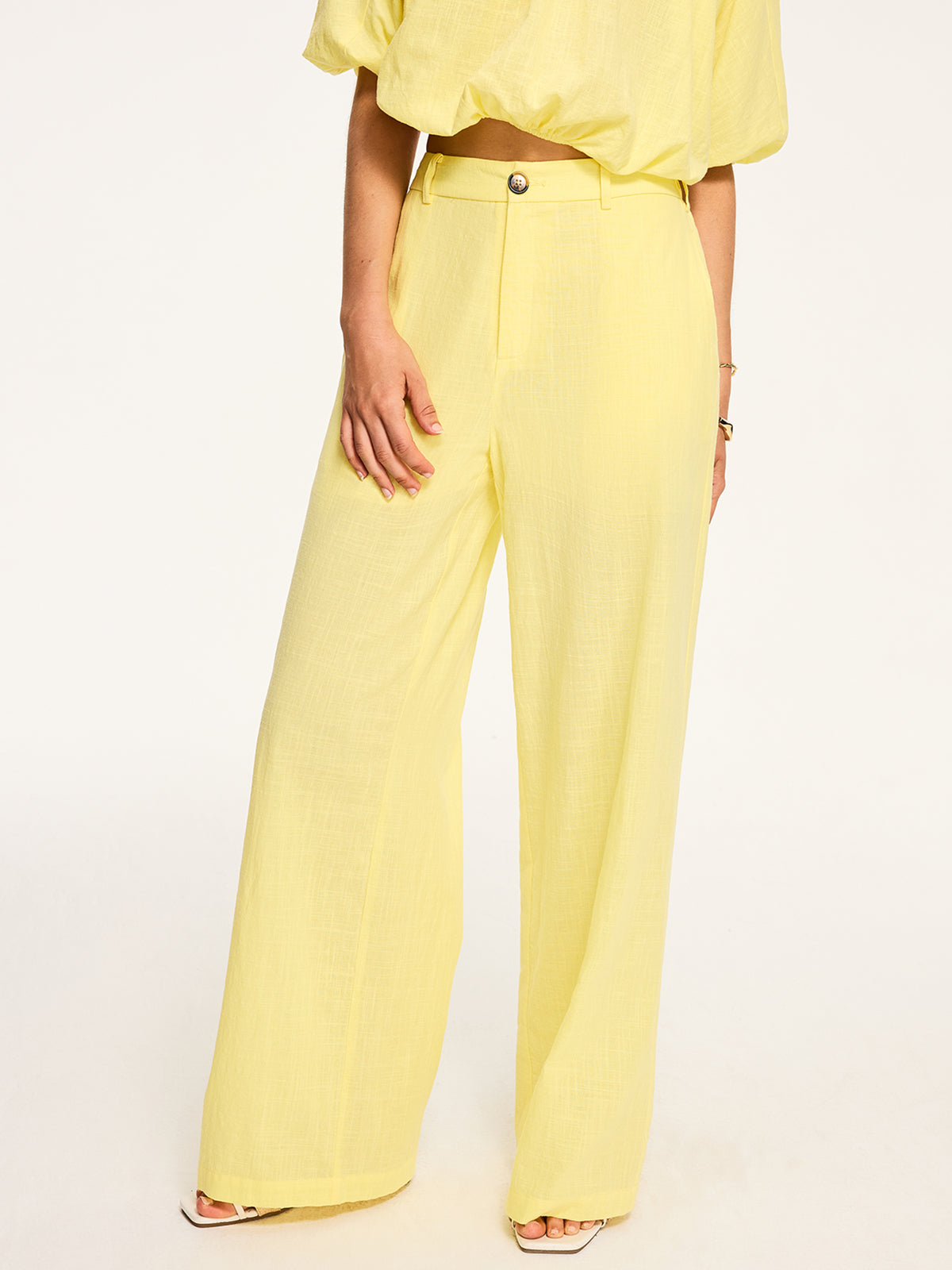 High-Waisted Wide-Leg Pants