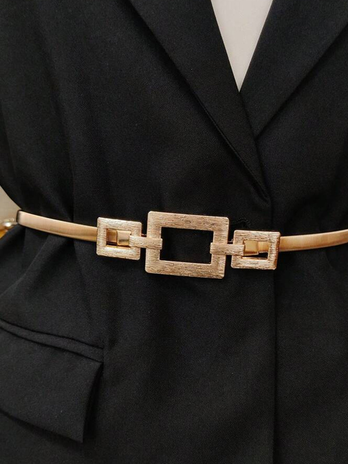Geometric Golden Waist Belt