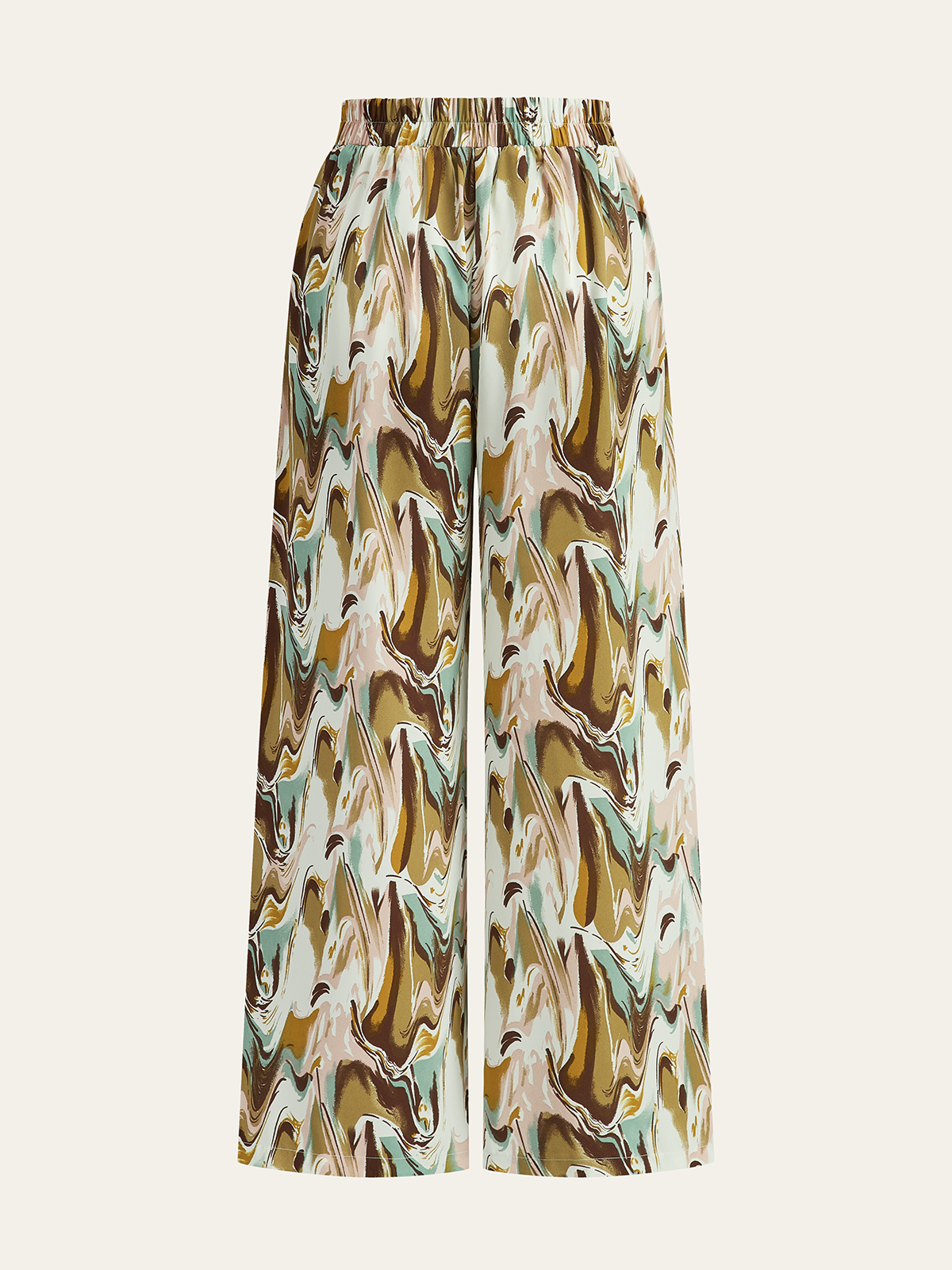 Abstract Print Wide-Leg Pants