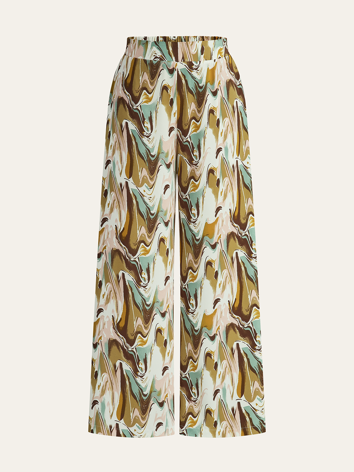 Abstract Print Wide-Leg Pants