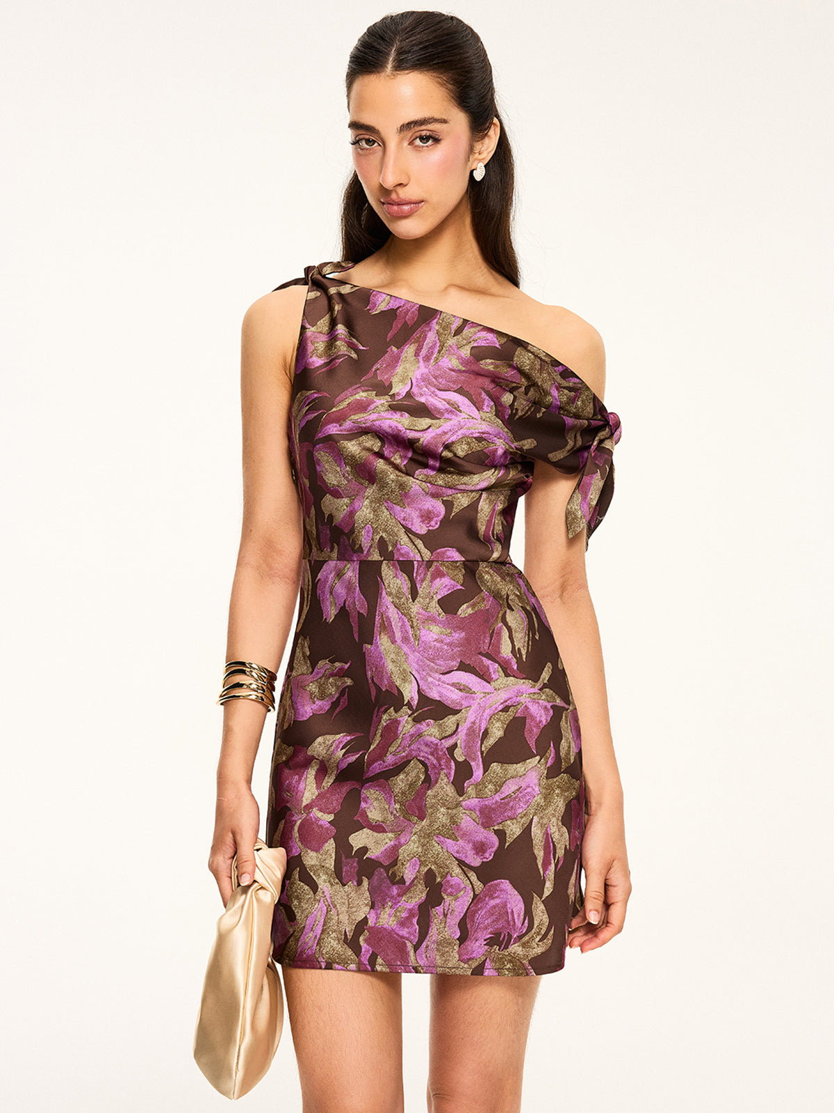 Floral Off-shoulder Mini Dress