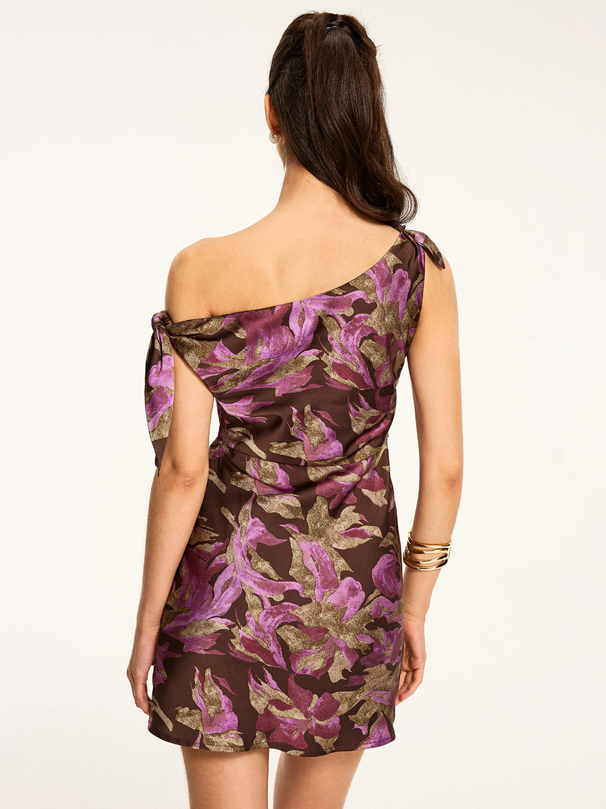 Floral Off-shoulder Mini Dress