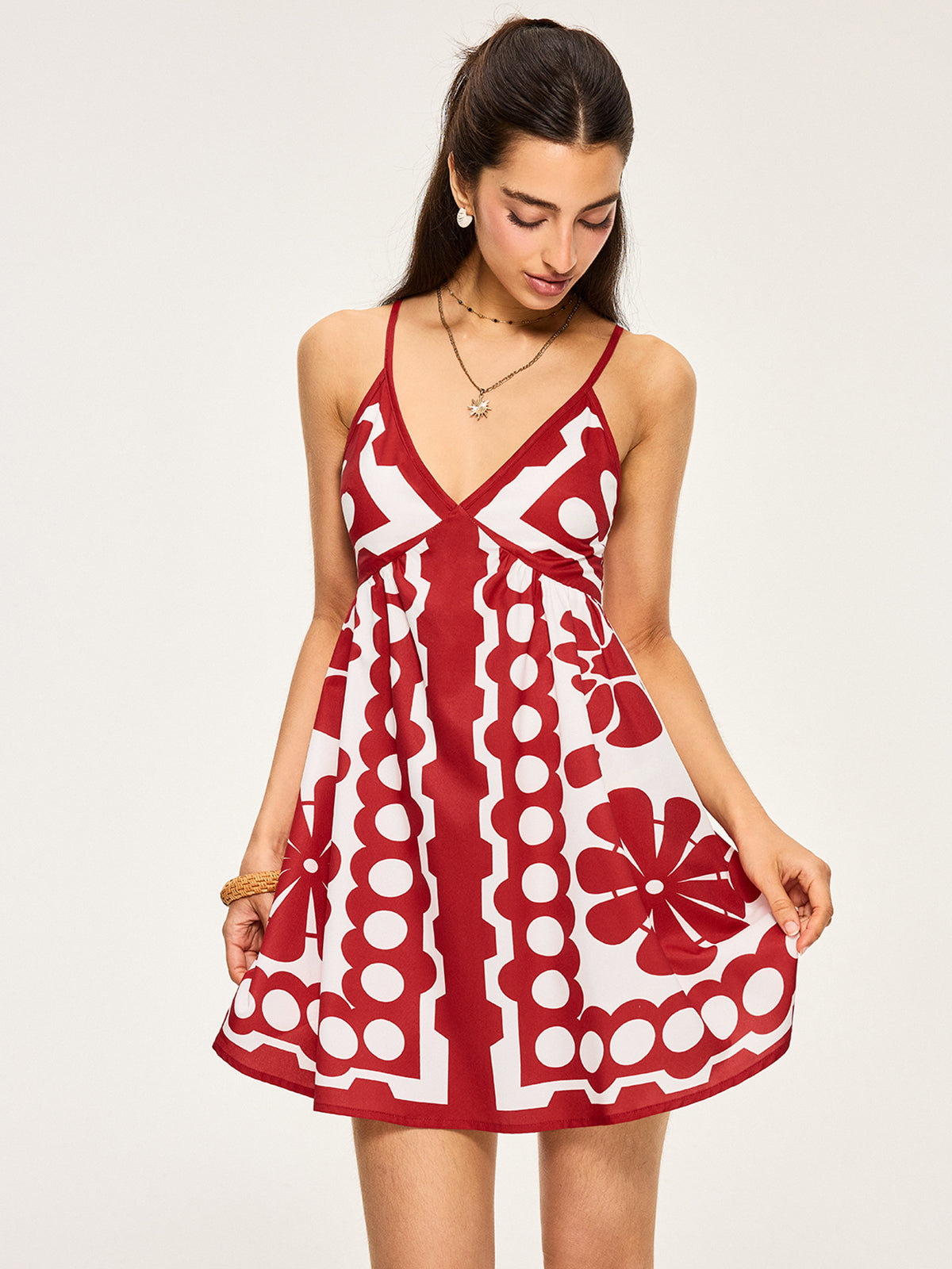 Floral Print Spaghetti Strap Dress