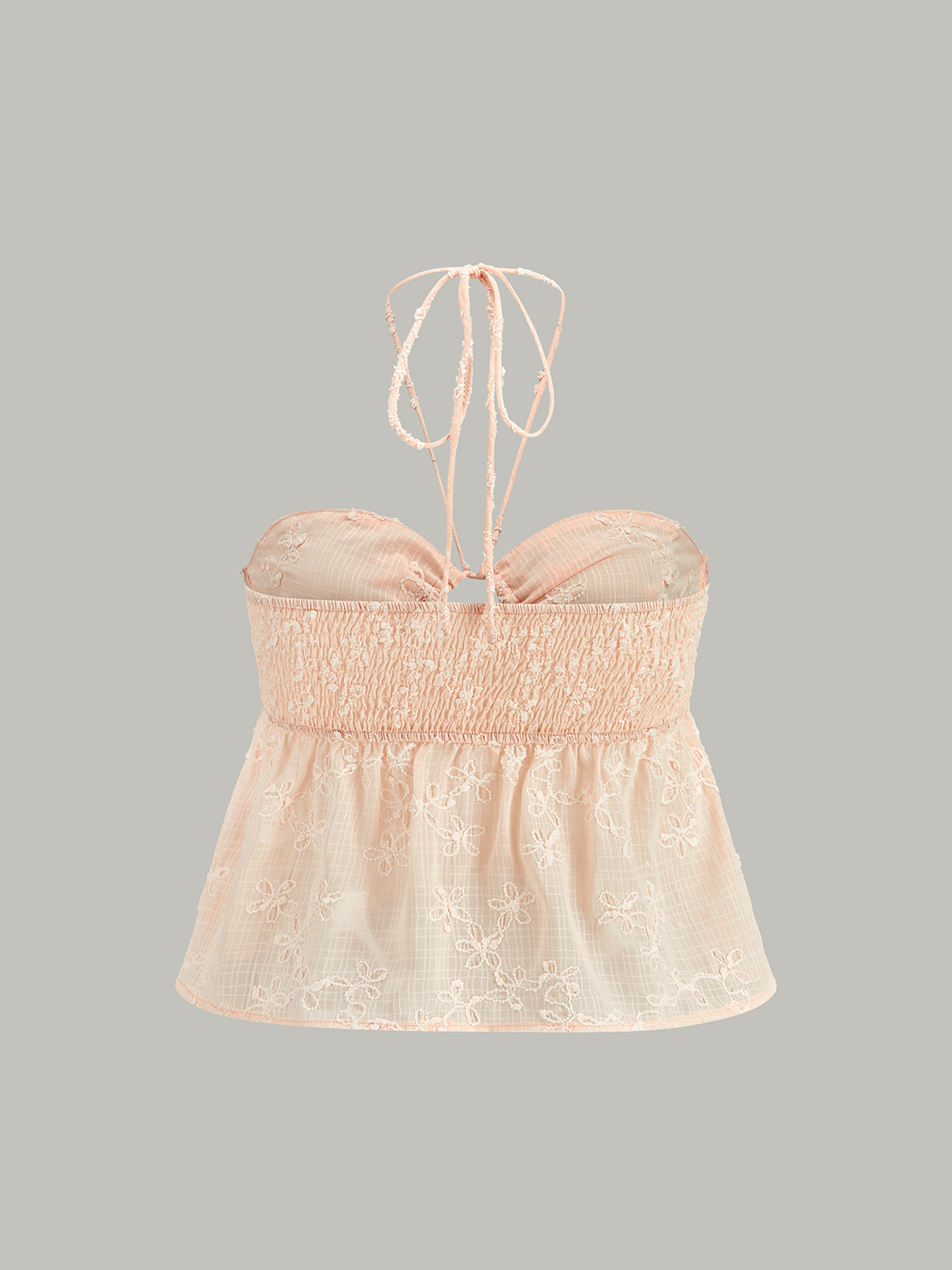 Shirred Halter Crop Top