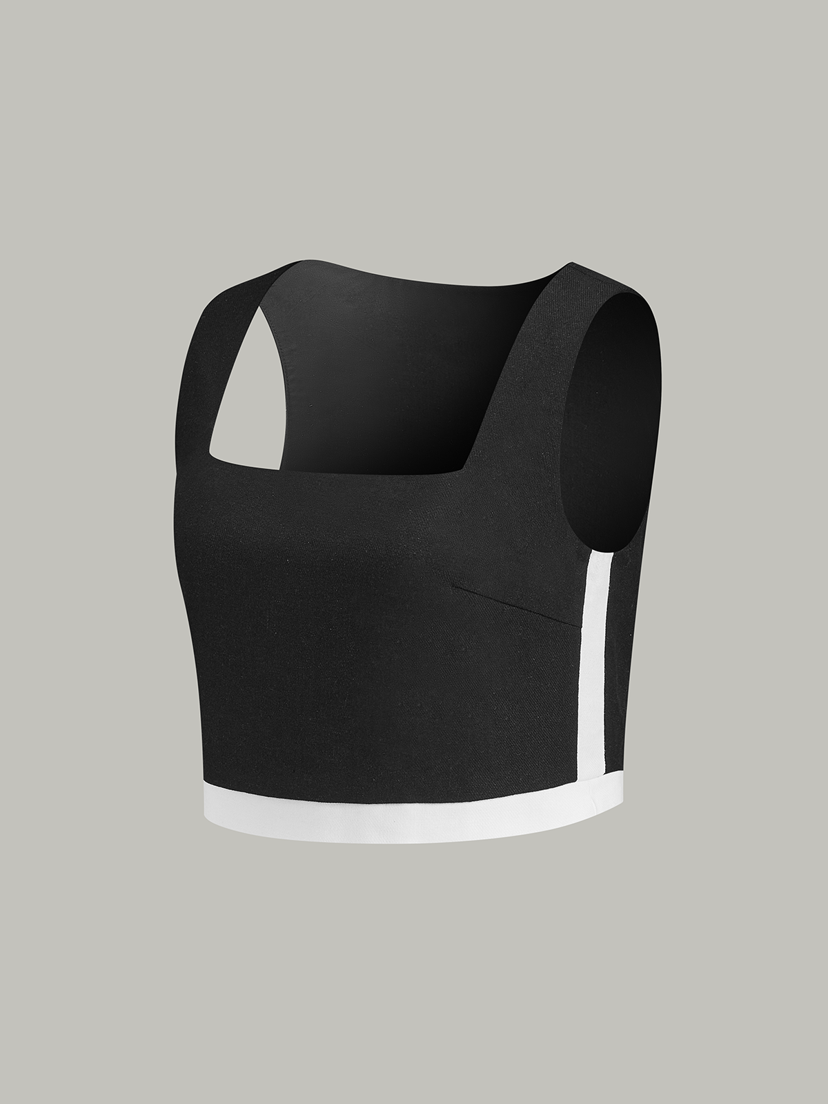 Contrast Trim Skirt Set