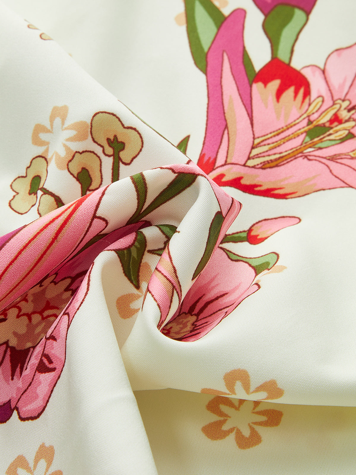 Floral Print V-Neck Tie-Back Bodysuit