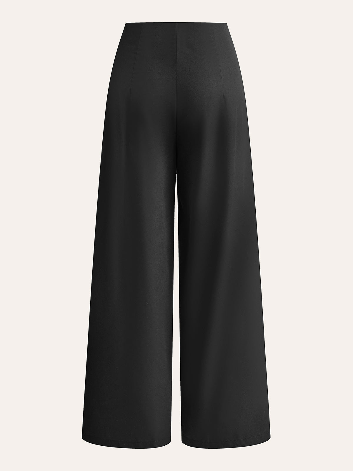 Embroidered High-Waist Wide-Leg Pants