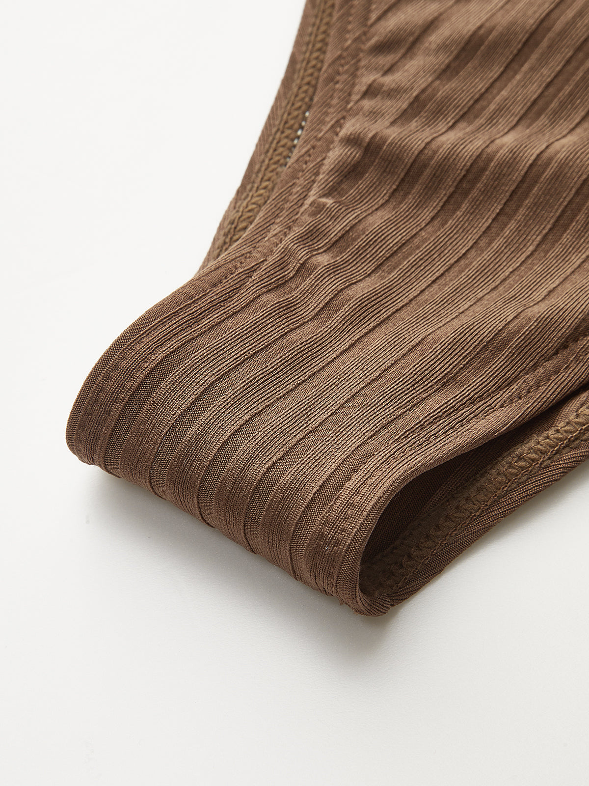 Ribbed Bikini Set with Ruffled Detailing