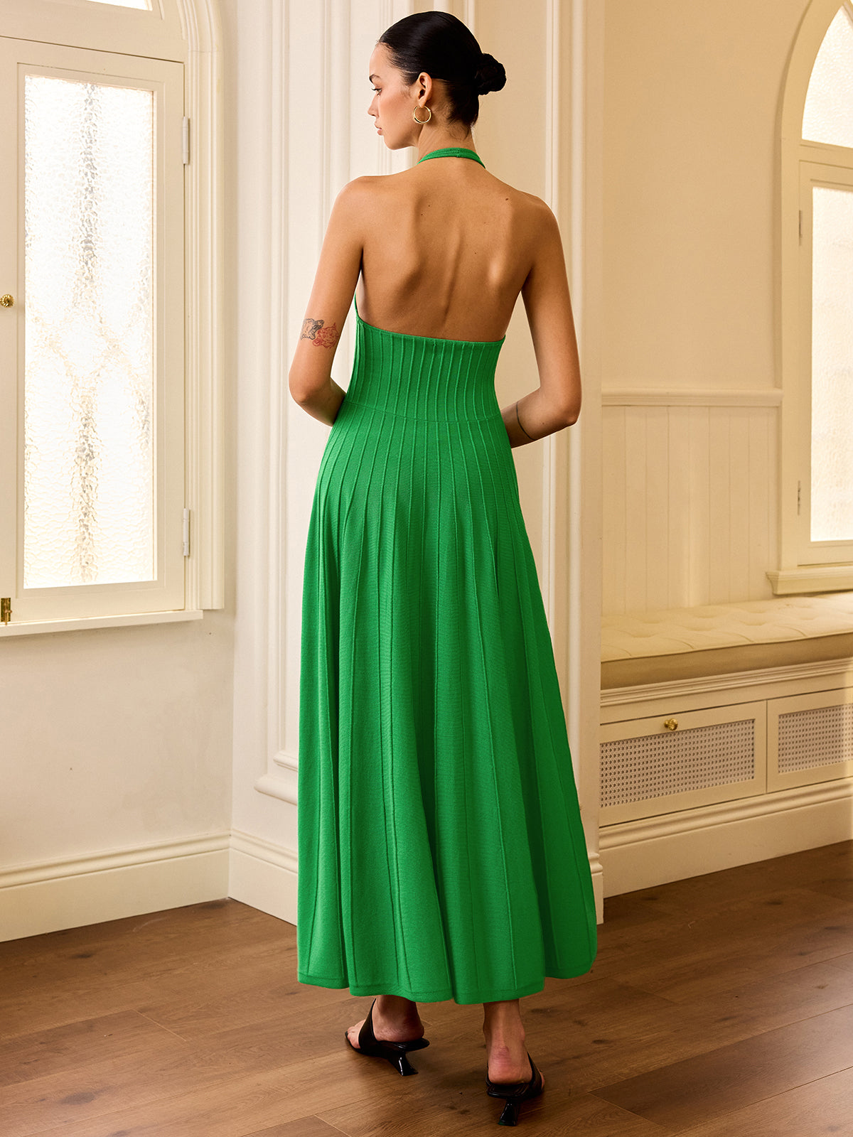 Knit Halter Maxi Dress