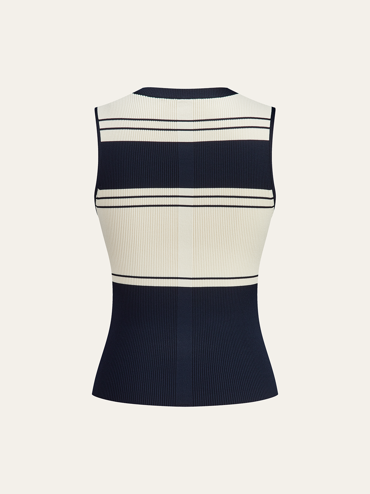 Contrast Color Striped Knit Top