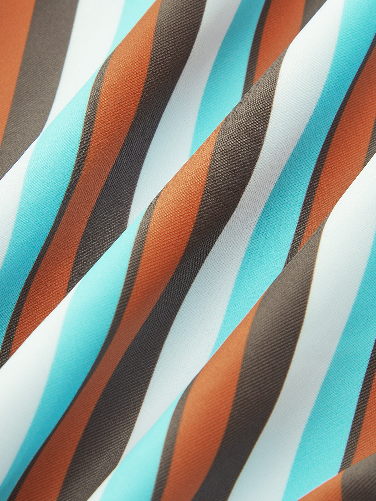 Asymmetrical Striped Belted One-Piece Swimsuit