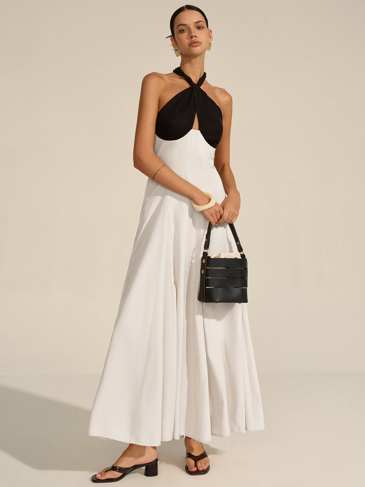 Halter Neck Cut-Out Maxi Dress