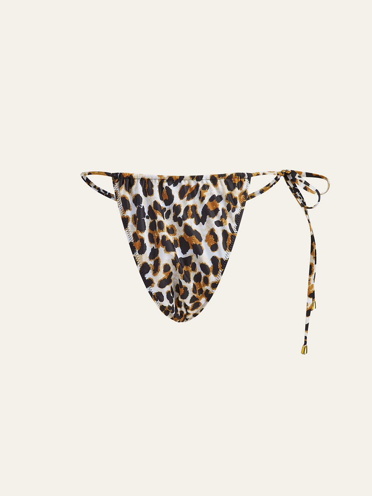 Leopard Print Tie-Side Bikini Bottom