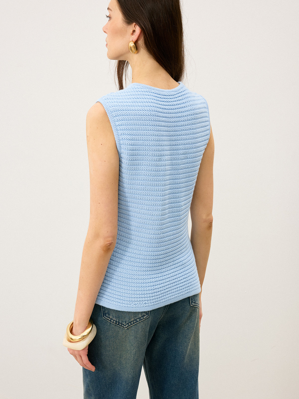 Button-Front Knit Vest