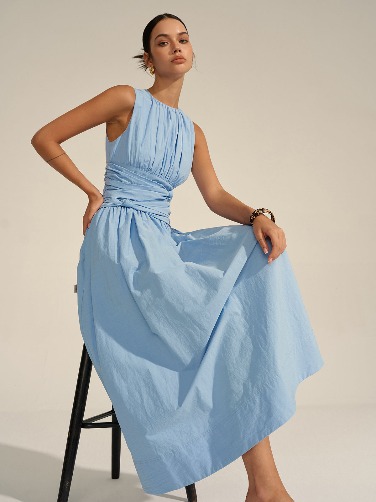 Ruched Waist Maxi Dress