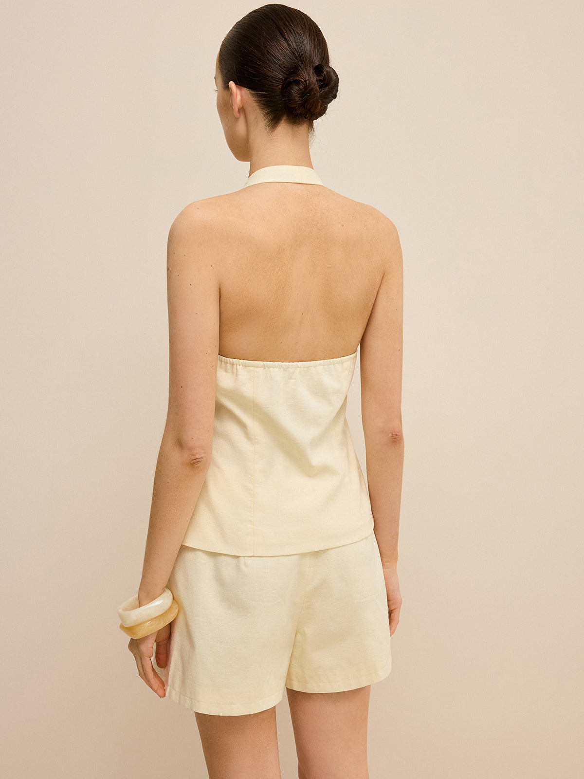 Halter Cut-Out Top and Shorts Set