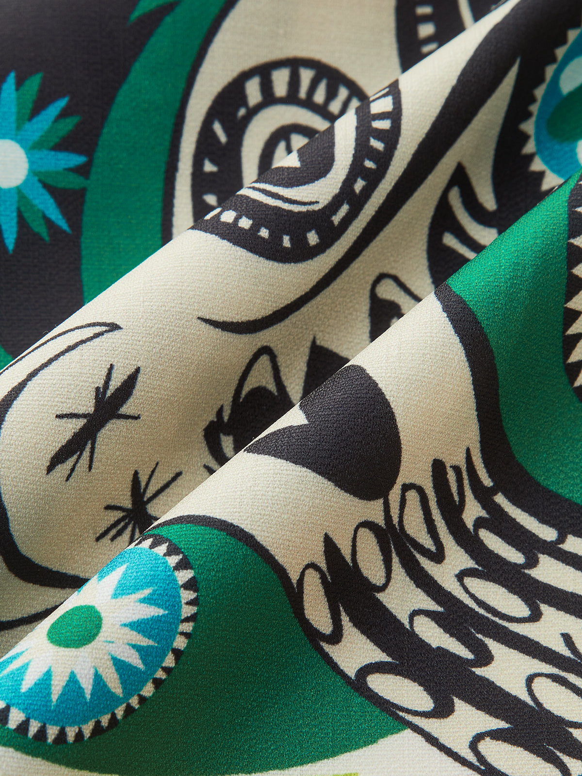 Graphic Print Crop Top With Wide-Leg Pants Set