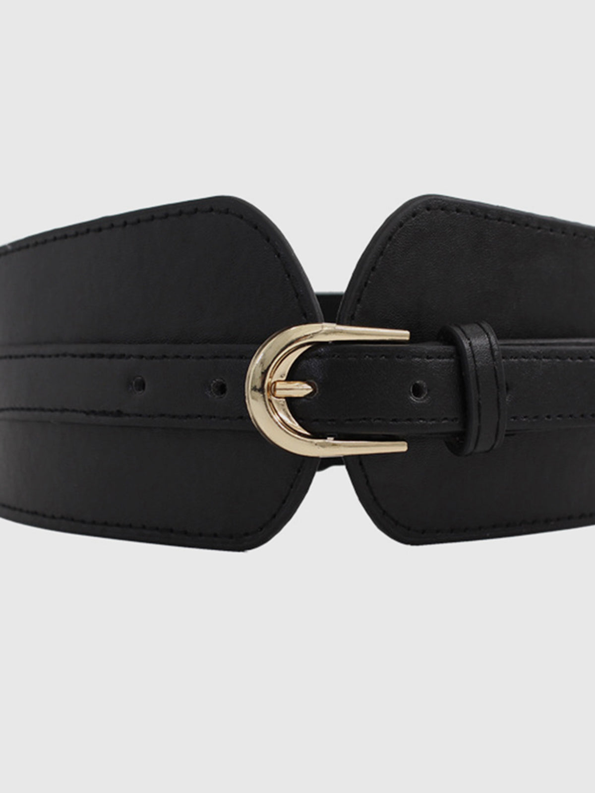 Wide Gold Buckle Belt