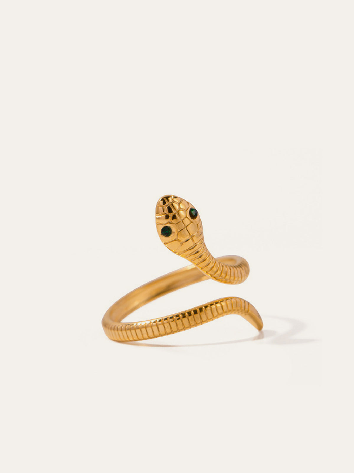 Gold-Toned Snake-Shaped Ring