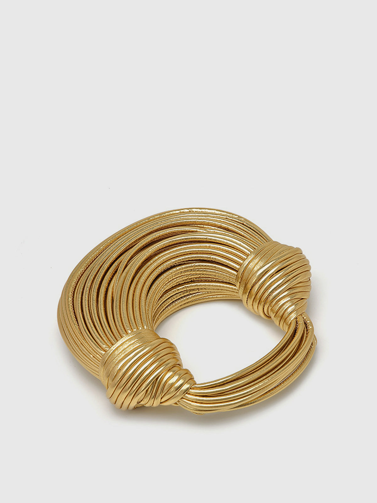 Golden Twisted Hoop Bag