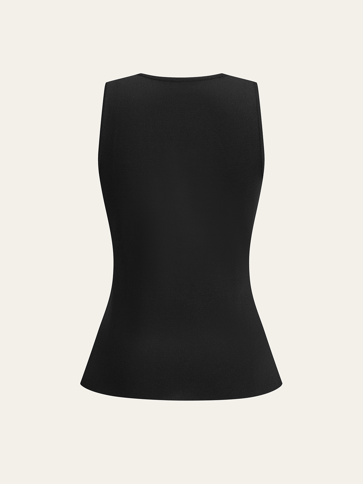 Metal Decor Sleeveless V-Neck Vest