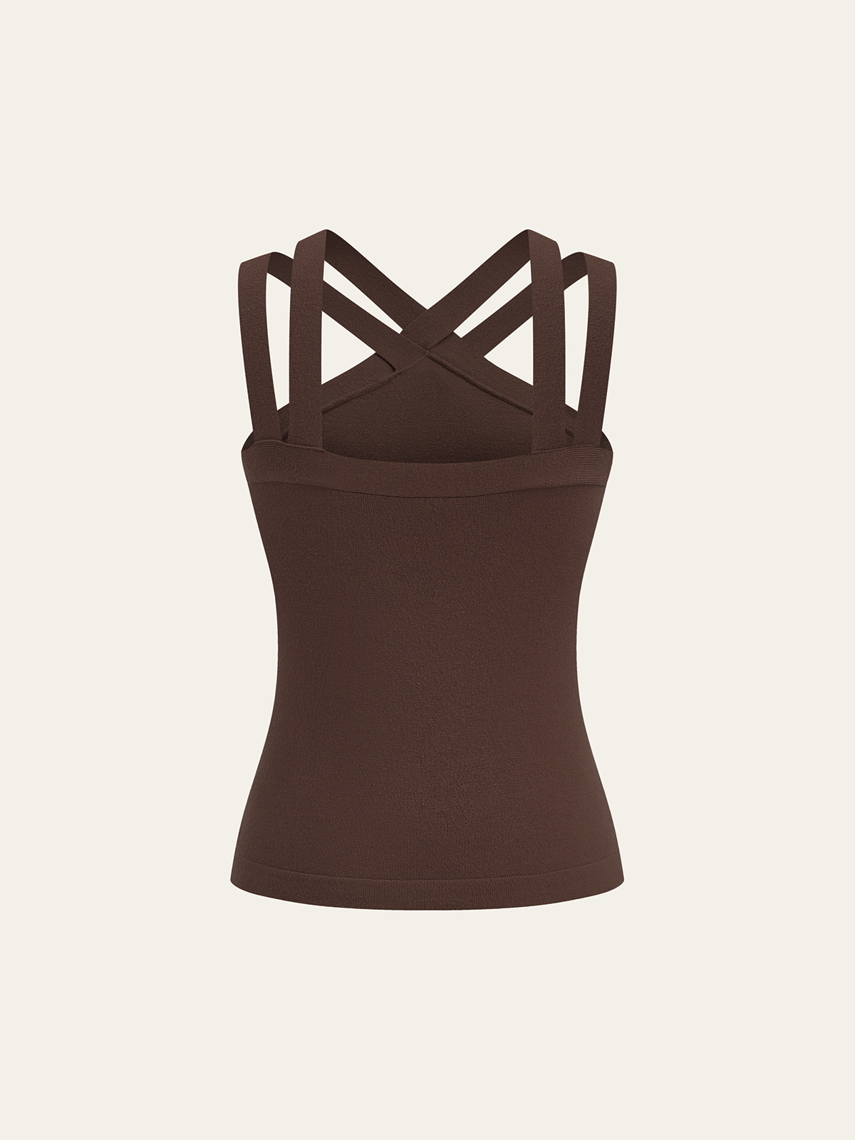 Metal Decor Cross-Strap Tank Top