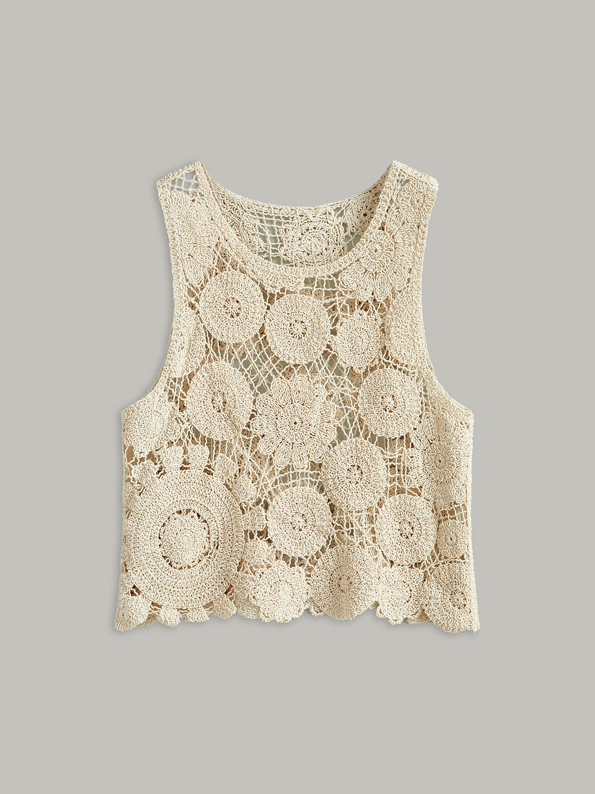 Sleeveless Cotton Jacquard Sweater Vest