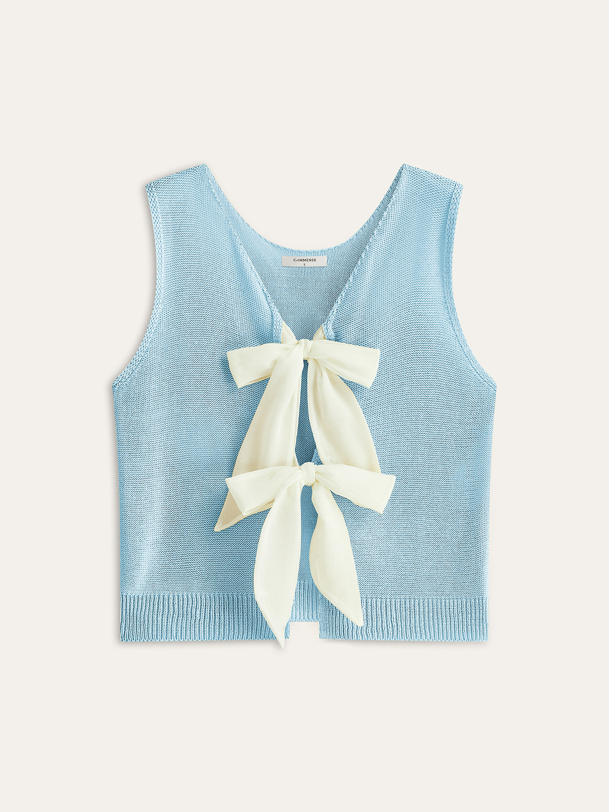 Bow Tie Wool Knit Top