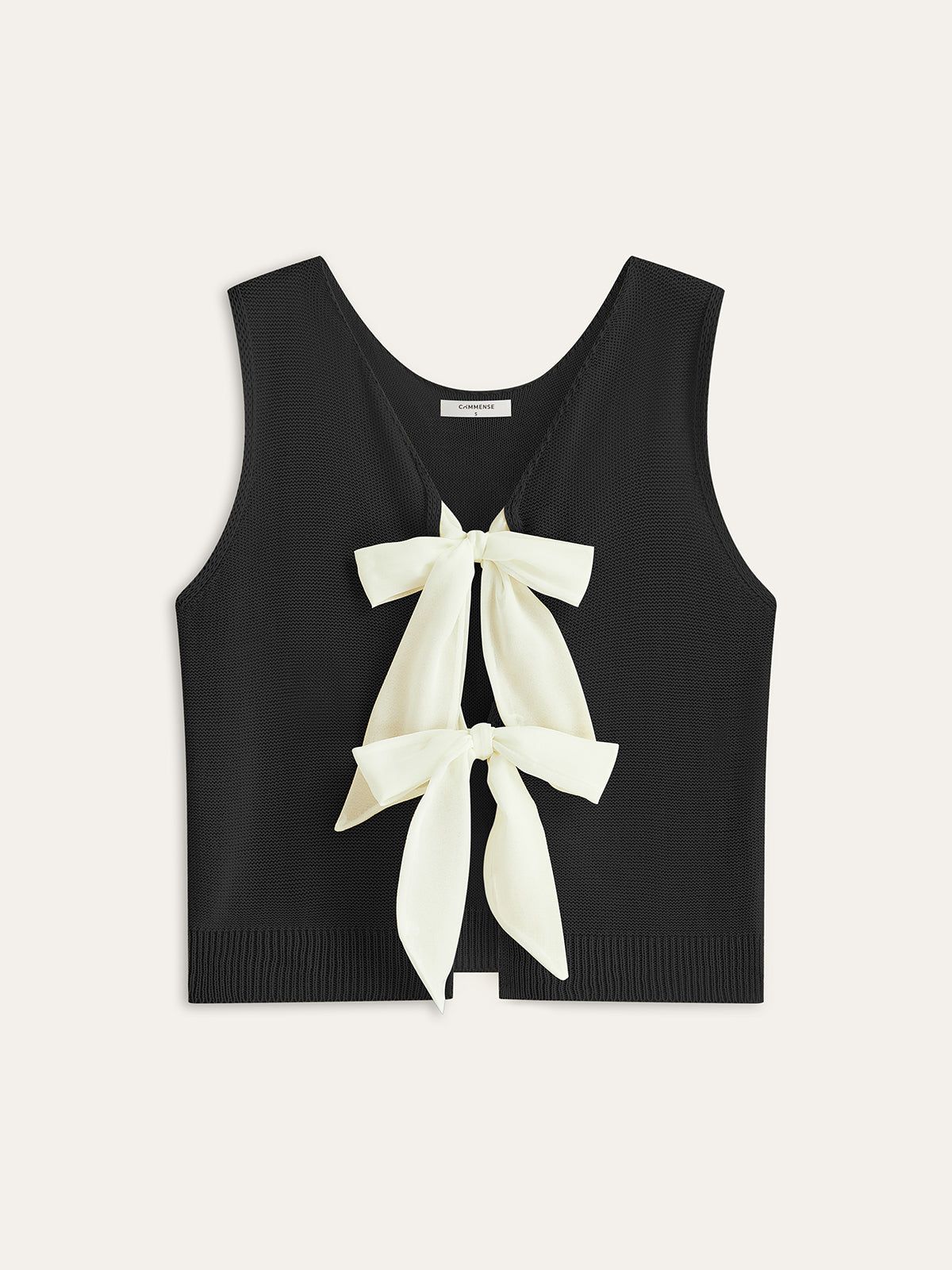 Bow Tie Wool Knit Top