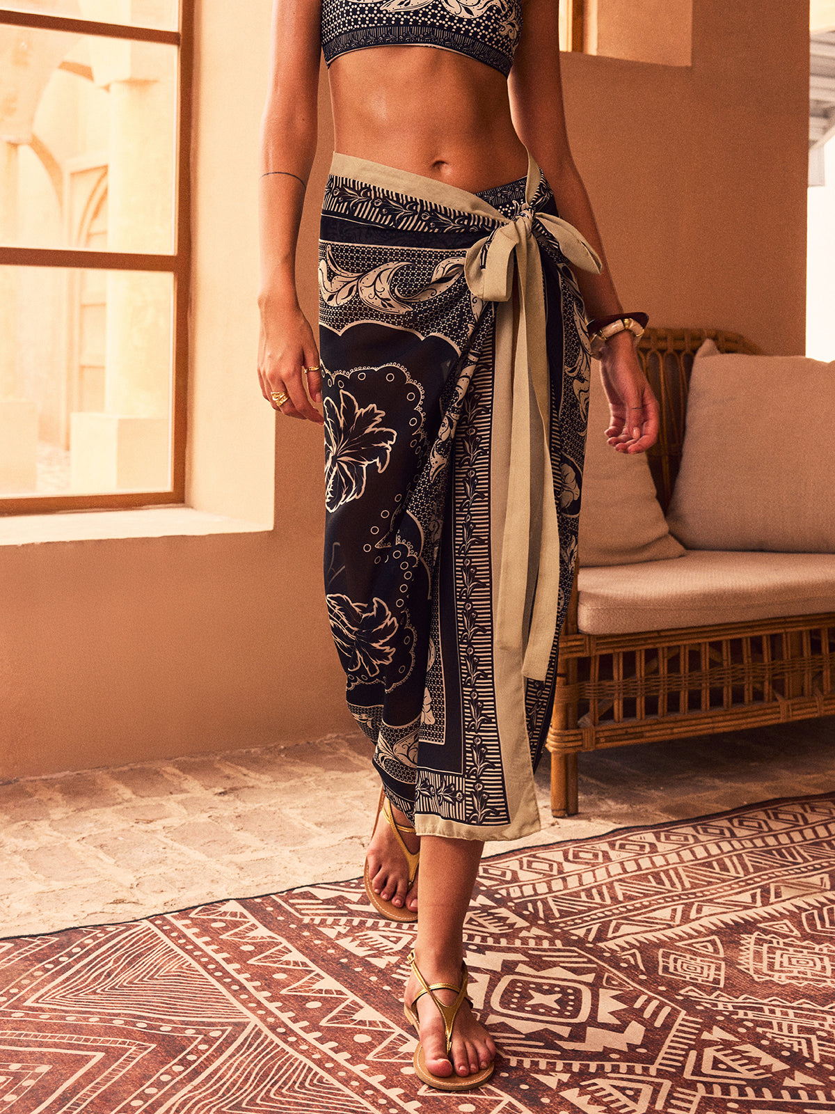 Printed Sarong Cover Up