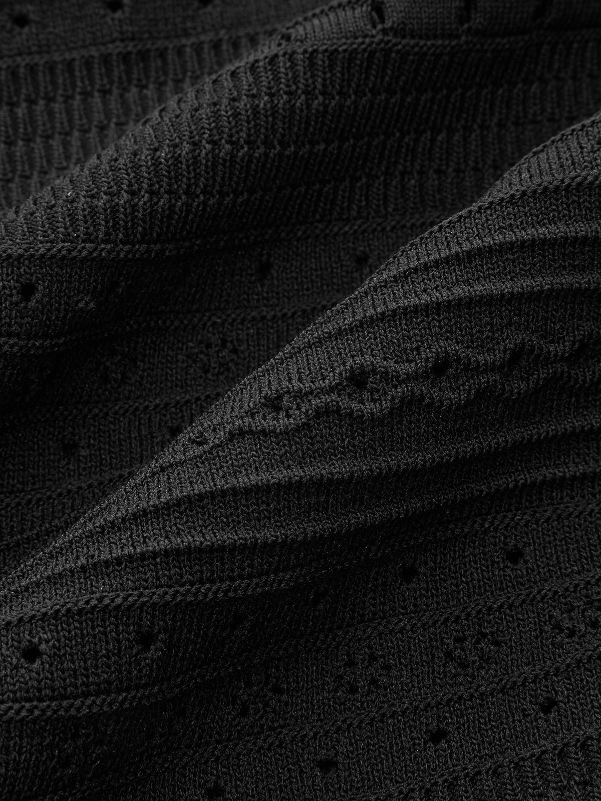 Multi-Knit Pleated Woolen Dress