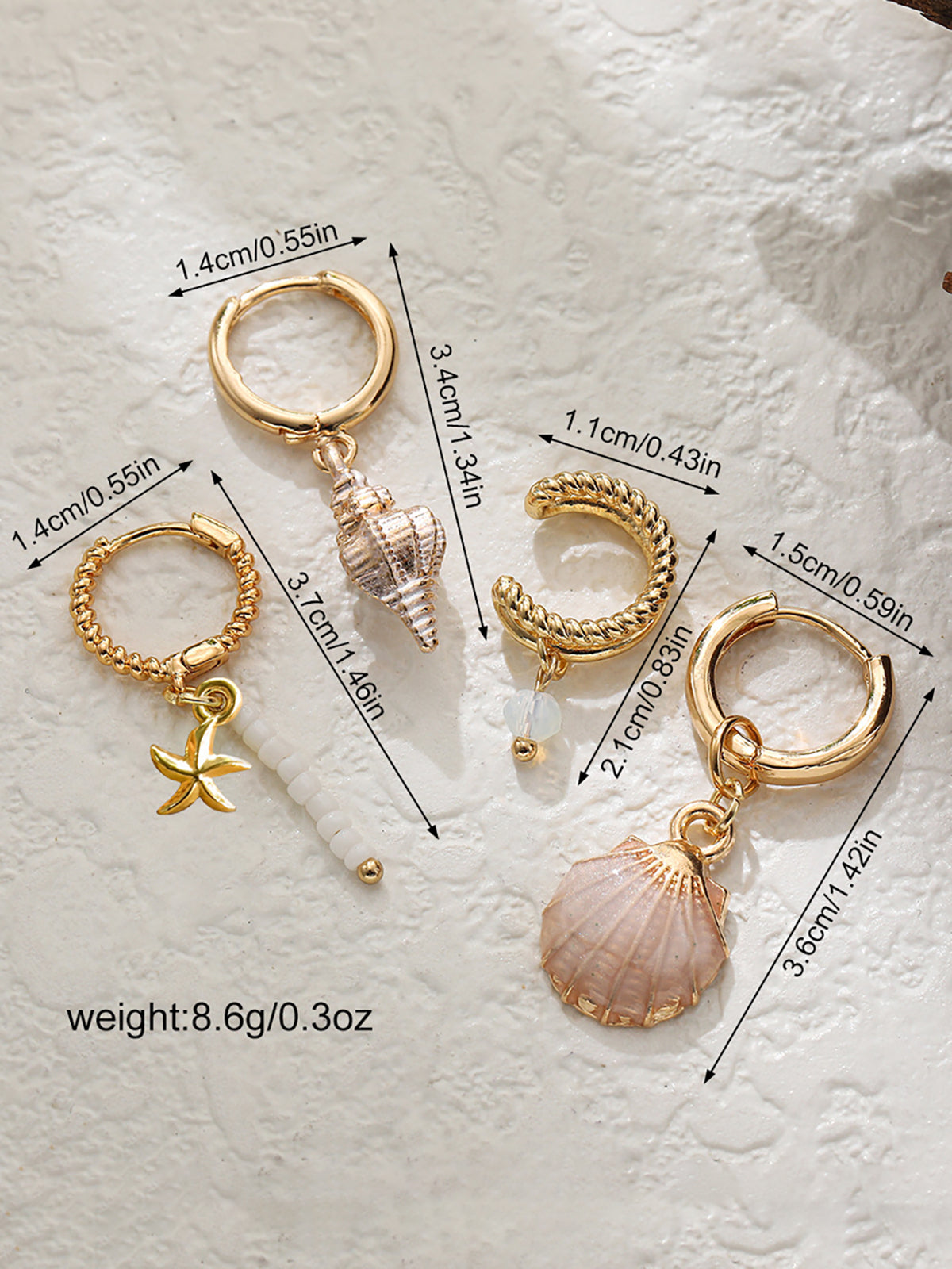 Marine Charm Earrings Set