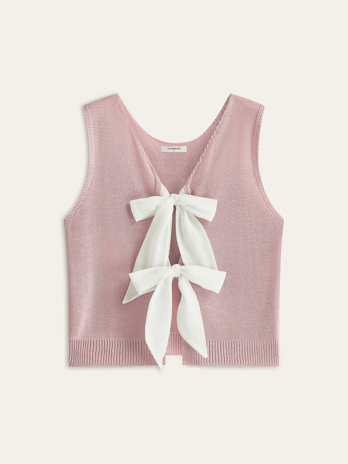 Bow Tie Wool Knit Top