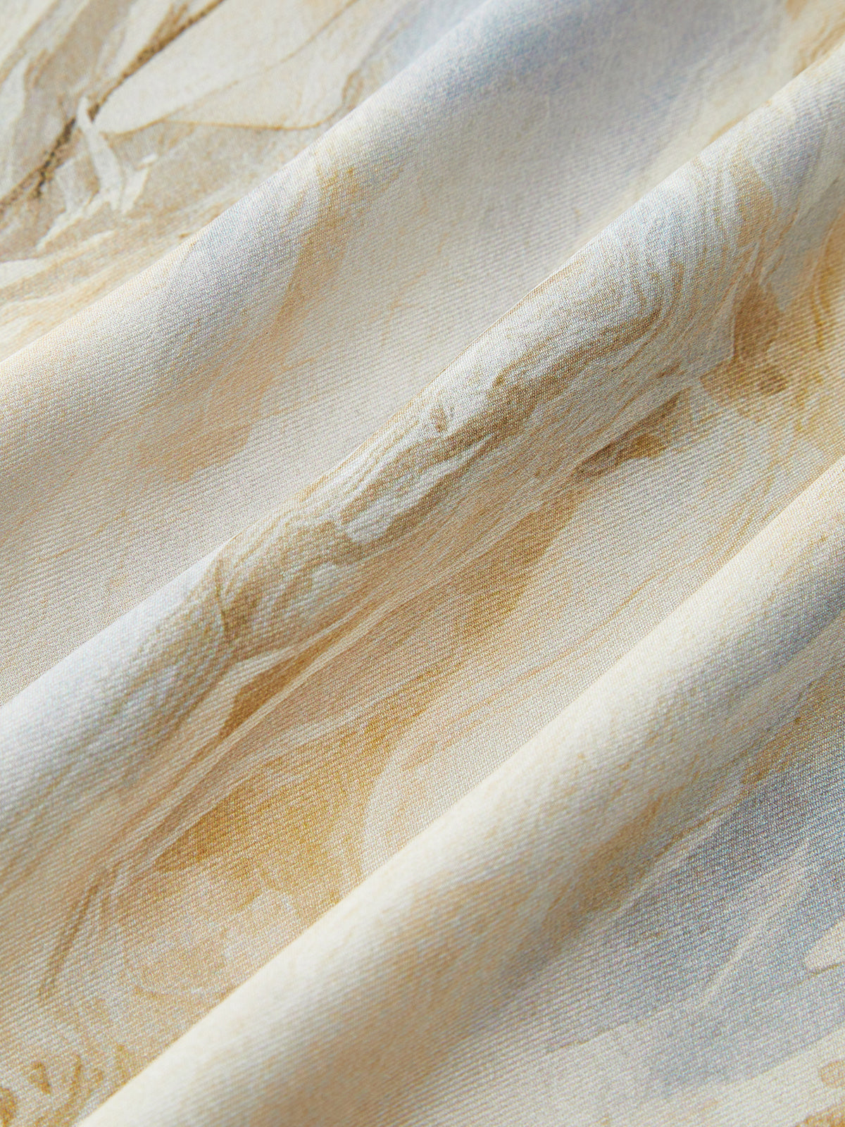 Marble Print Straight-Leg Pants