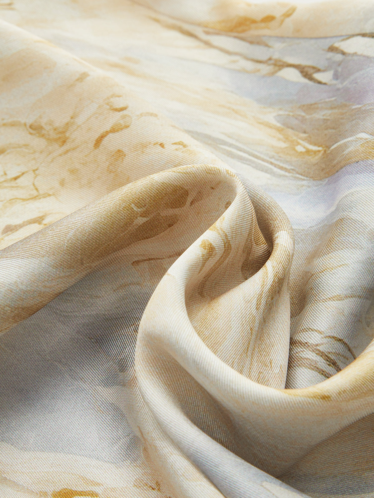 Marble Print Straight-Leg Pants