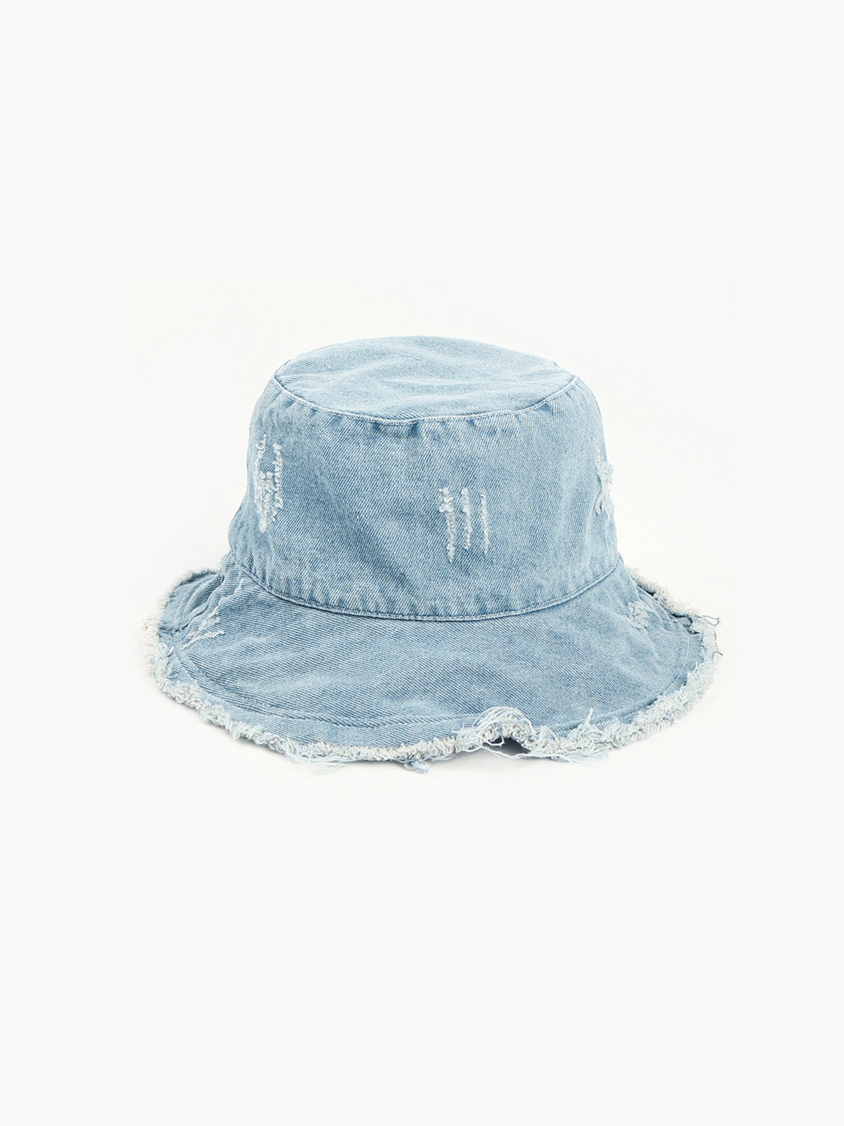 Denim Ripped Bucket Hat