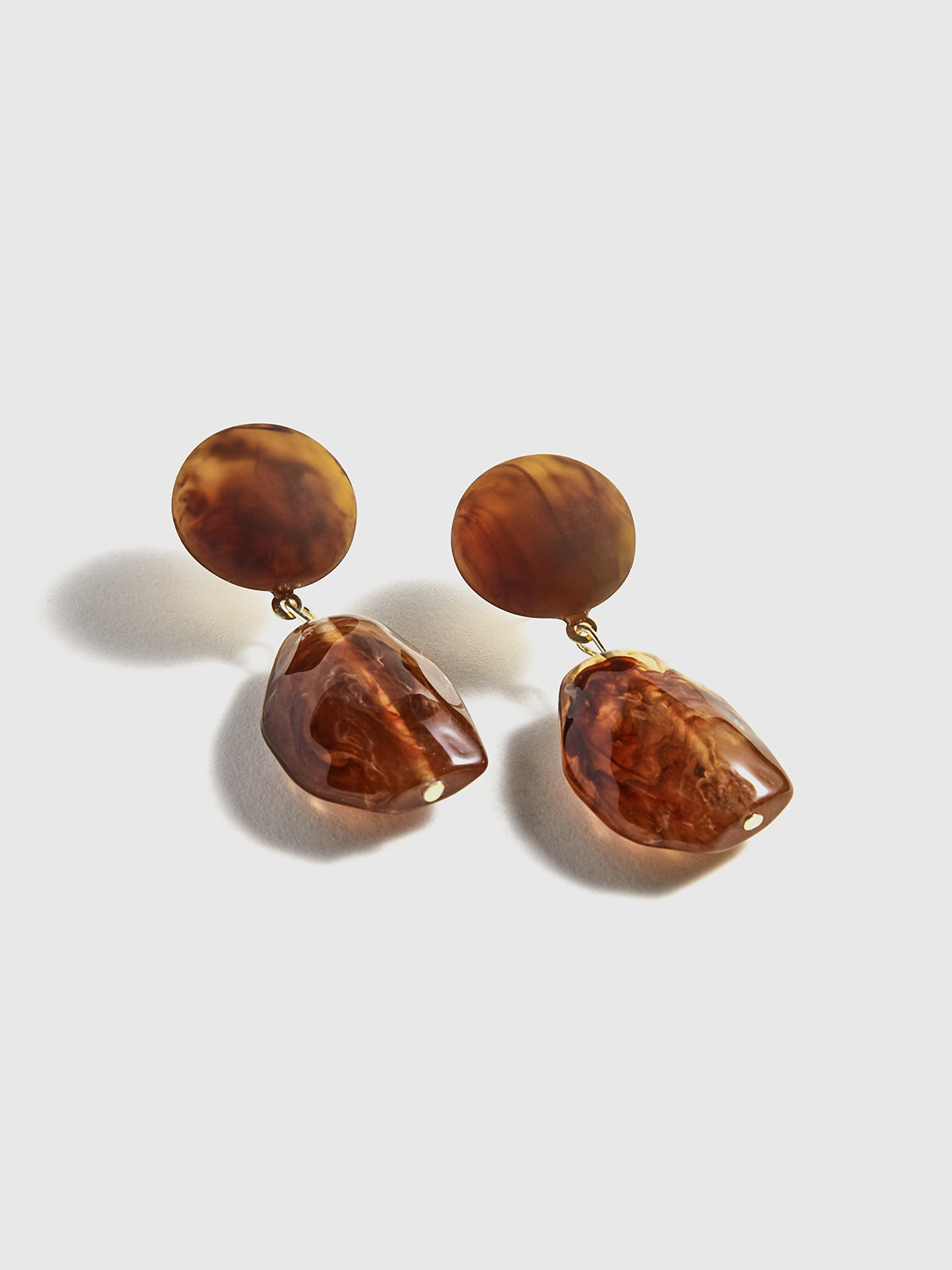 Tortoiseshell Acrylic Drop Earrings