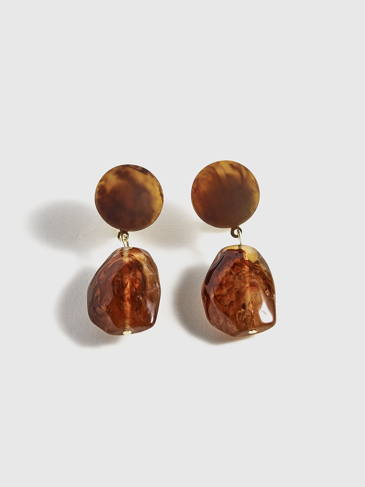 Tortoiseshell Acrylic Drop Earrings