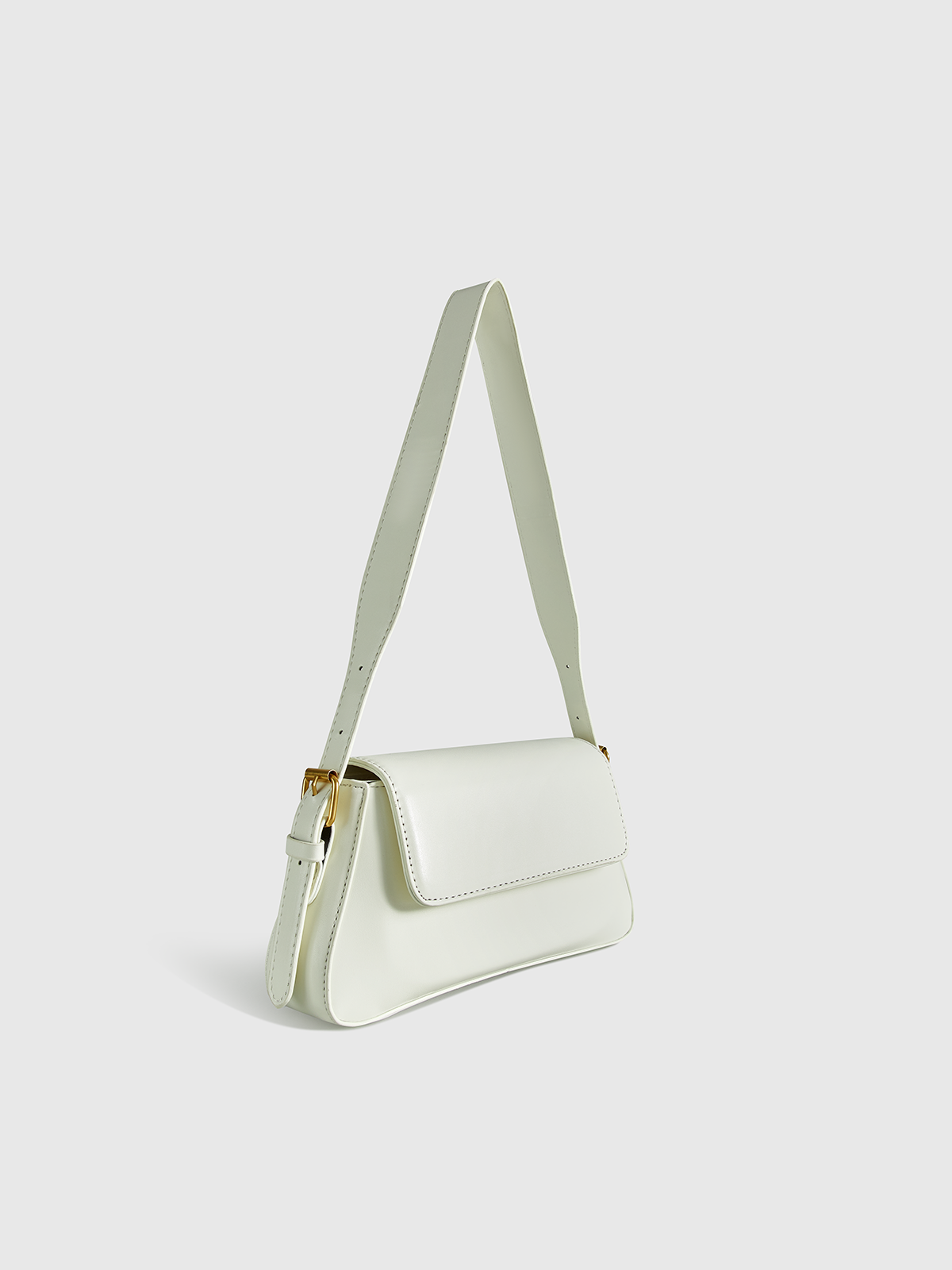 PU Leather Shoulder Bag with Flap