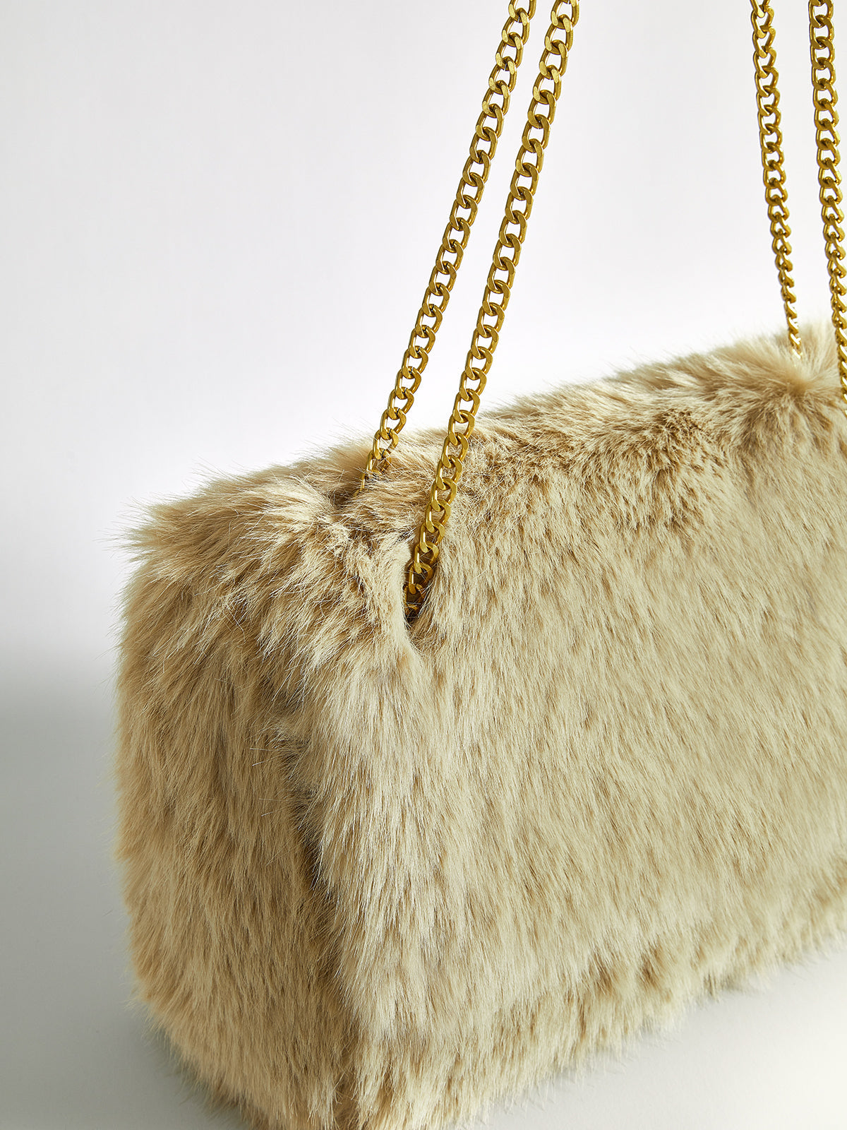 Large Capacity Fuzzy Flap Bag