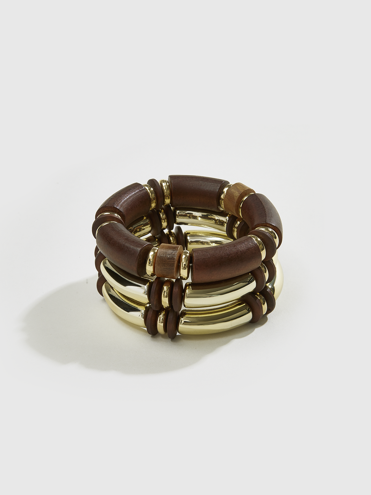 Stackable Wood and Resin Bracelet