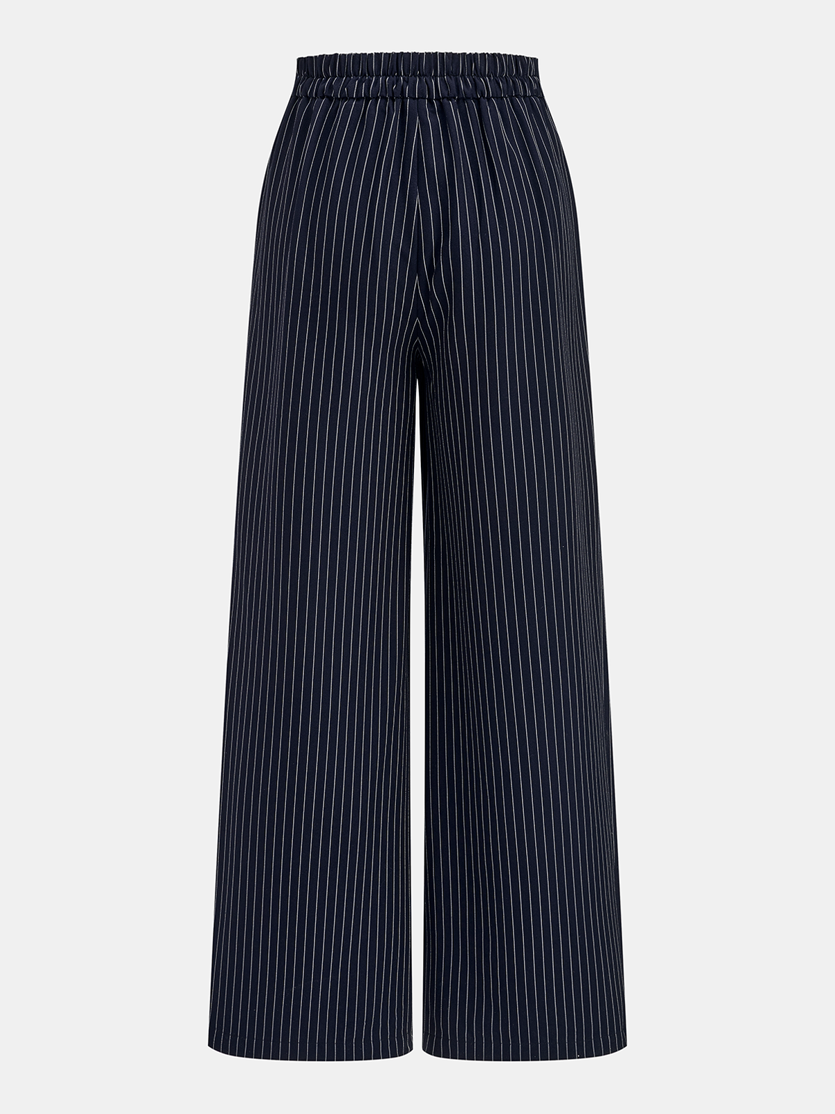 Pinstripe Wrap Tie Top & Pants Set
