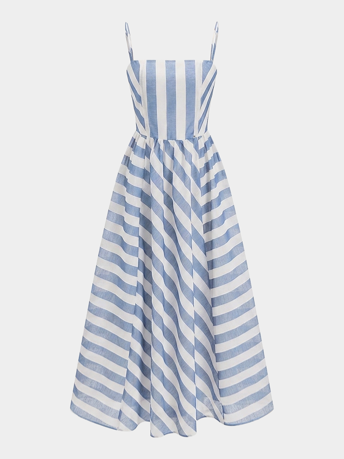 Striped Organza Cami Maxi Dress